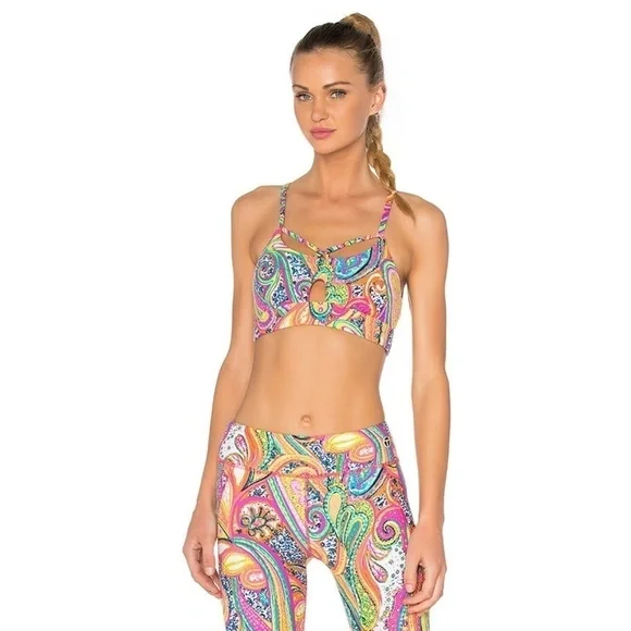 💕TRINA TURK💕 Mediterranean Paisley Sports Bra M NWT